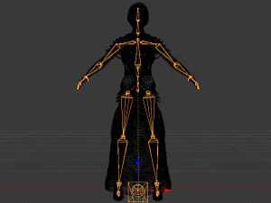 Woman in a Dress 065 3D Model