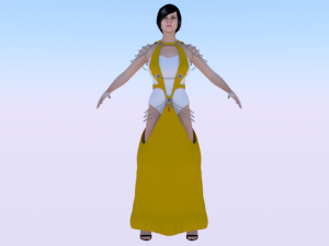 Woman in a Dress 066 3D Model