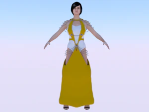 Donna in abito 066 Modello 3D
