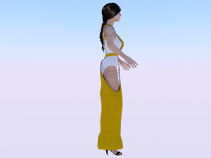 Woman in a Dress 066 3D Модель