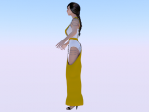 Woman in a Dress 066 3D Модель