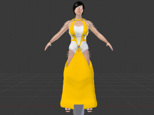 Woman in a Dress 066 3D Модель