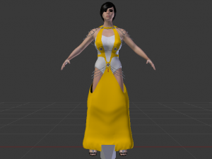 Woman in a Dress 066 3D Модель