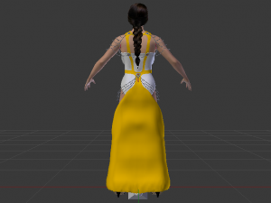 Woman in a Dress 066 3D Модель