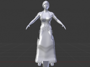 Woman in a Dress 066 3D Модель