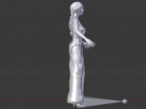 Woman in a Dress 066 3D Модель