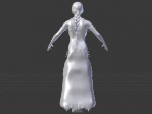 Woman in a Dress 066 3D Модель