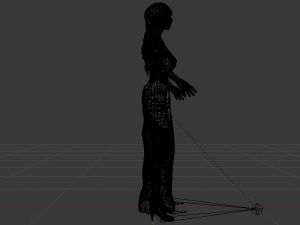 Woman in a Dress 066 3D Модель