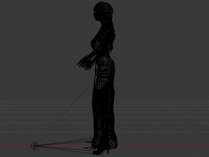 Woman in a Dress 066 3D Модель