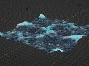 Ocean - made in Blender Modello 3D