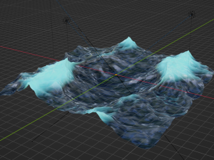 Ocean - made in Blender Modello 3D