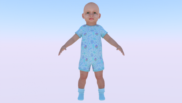 Baby Boy in a Jumper 01 Model 3D .c4d .max .obj .3ds .fbx .stl .blend