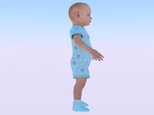 Baby Boy in a Jumper 01 3D Model