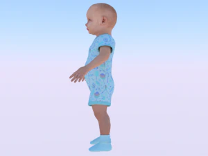 Baby Boy in a Jumper 01 3D Model