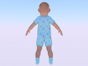 Baby Boy in a Jumper 01 Model 3D