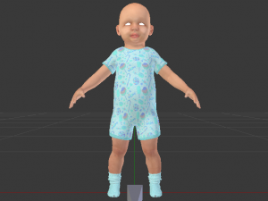 Baby Boy in a Jumper 01 Model 3D