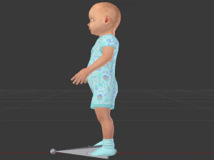 Baby Boy in a Jumper 01 3D Model