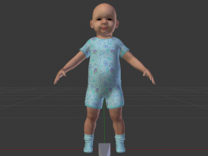 Baby Boy in a Jumper 01 Model 3D