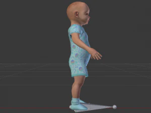 Baby Boy in a Jumper 01 3D Model