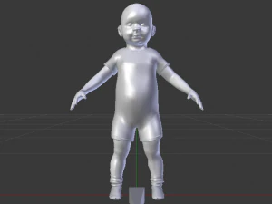Baby Boy in a Jumper 01 3D Model