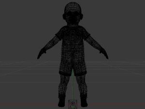Baby Boy in a Jumper 01 3D Model