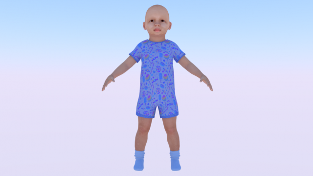 Baby Boy in a Jumper 02 3D 모델 .c4d .max .obj .3ds .fbx .stl .blend 