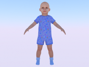 Baby Boy in a Jumper 02 3D Model