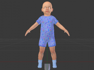 Baby Boy in a Jumper 02 3D 모델