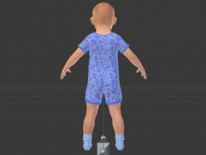 Baby Boy in a Jumper 02 3D 모델