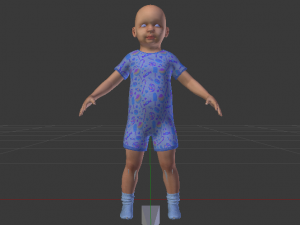 Baby Boy in a Jumper 02 3D 모델