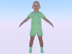 Baby Boy in a Jumper 03 3D Model