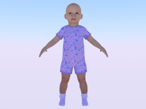 Baby Boy in a Jumper 04 3D Model