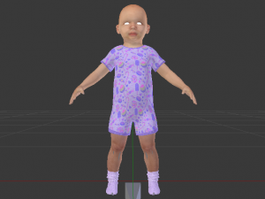 Baby Boy in a Jumper 04 Modelo 3D
