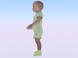 Baby Boy in a Jumper 05 3D 모델