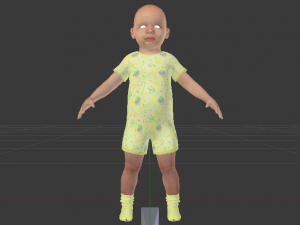 Baby Boy in a Jumper 05 3D 모델