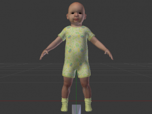 Baby Boy in a Jumper 05 3D 모델