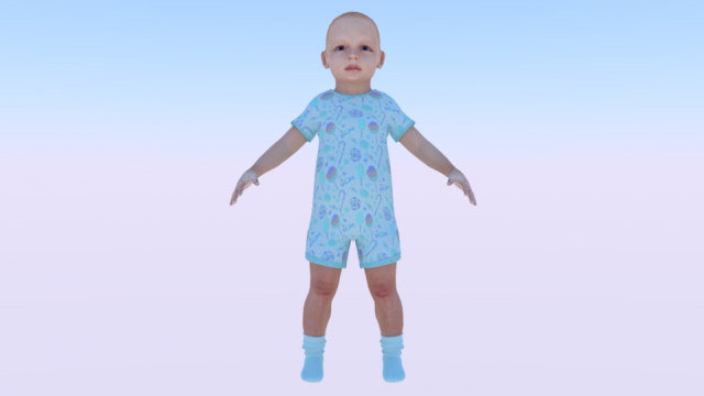 Baby Girl in a Jumper 01 3D 모델 .c4d .max .obj .3ds .fbx .stl .blend 