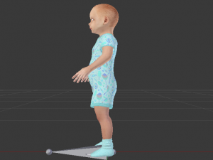 Baby Girl in a Jumper 01 3D 모델