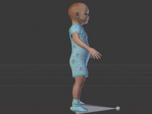 Baby Girl in a Jumper 01 3D 모델