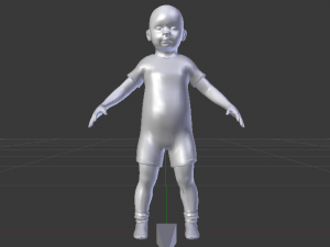 Baby Girl in a Jumper 01 3D 모델
