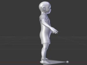 Baby Girl in a Jumper 01 3D Model
