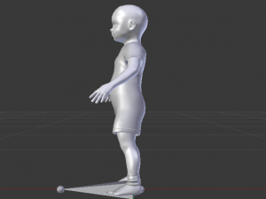 Baby Girl in a Jumper 01 3D 모델