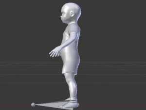 Baby Girl in a Jumper 01 3D Model