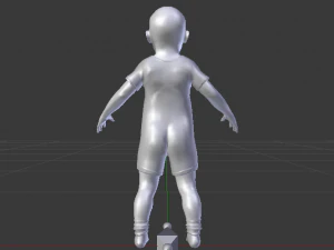 Baby Girl in a Jumper 01 3D Model
