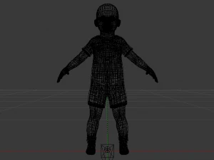Baby Girl in a Jumper 01 3D Model
