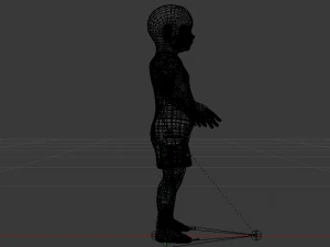 Baby Girl in a Jumper 01 3D Model