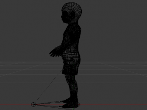 Baby Girl in a Jumper 01 3D 모델