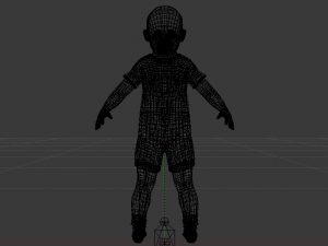 Baby Girl in a Jumper 01 3D 모델