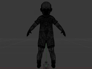 Baby Girl in a Jumper 01 3D Model