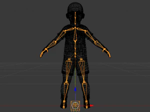 Baby Girl in a Jumper 01 3D Model